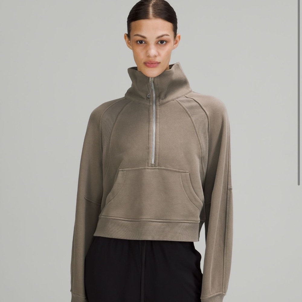NWT lululemon scuba oversized funnel neck half zip M/L